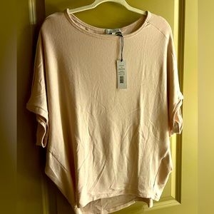 Michael Stars Verna dolman sleeve knit top, size M, soft pink